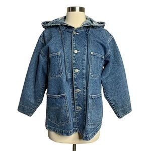 Vintage Jordache 80’s Denim Hooded Jacket L
